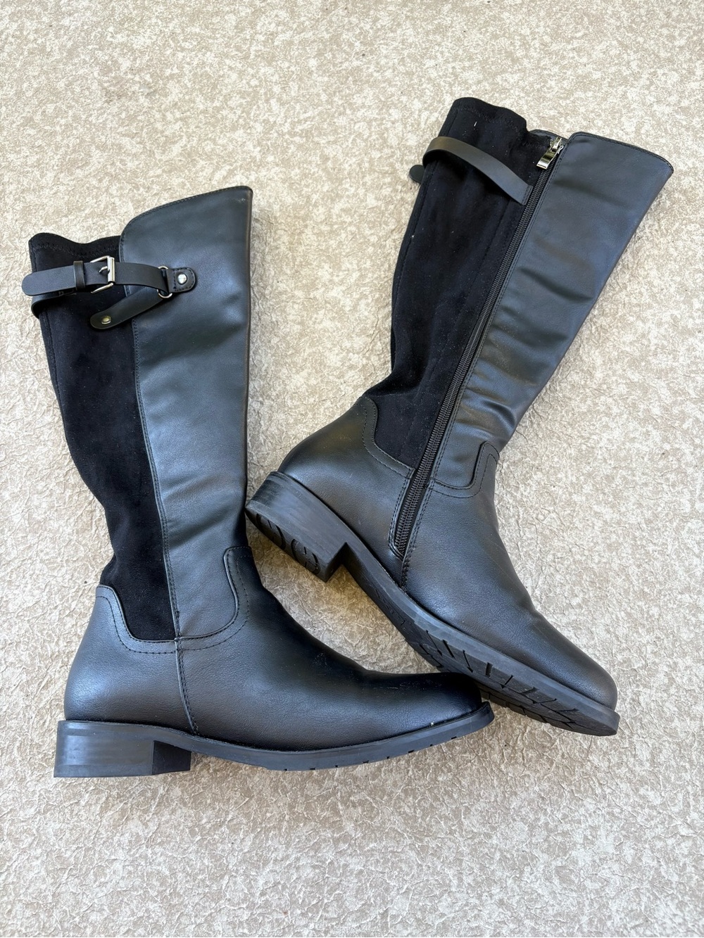 Black Knee-High Riding Boots